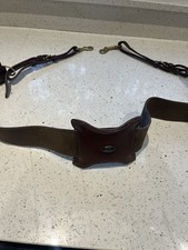 Breastplate Full Size Brown Elastic With Cherry Brown Leather