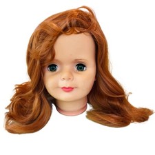 Doll Wig Long Red Side Part