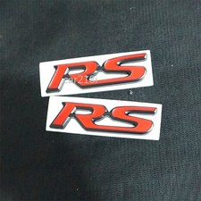 2x Matte Black Red RS Big