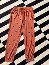 Gap Kids Girls Brown Heart Cuffed Jogger Trousers Tracksuit Bottoms Medium 8-9