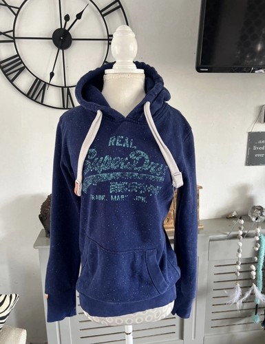 Blue super dry hoodie with - blue,