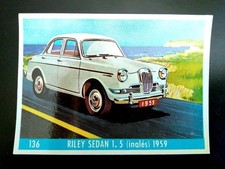 1960 Riley 1.5 (One-Point-Five) Saloon ROOKIE Card #136 1961 Vintage RARE +++