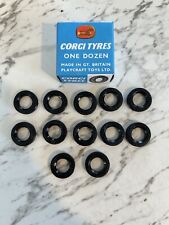 12 X Corgi Replacement Tyres Brand New Play Raft Toys 19mm No 1459 Larger Cars
