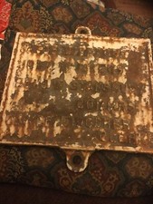 Antique Cast Iron Plaque Name