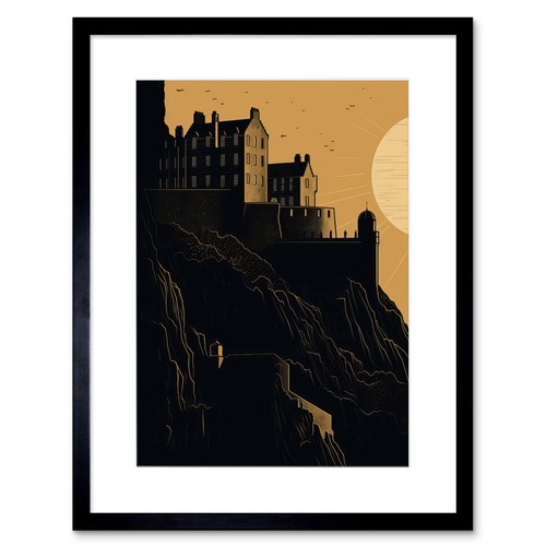 Edinburgh castle sunset - edinburgh, at