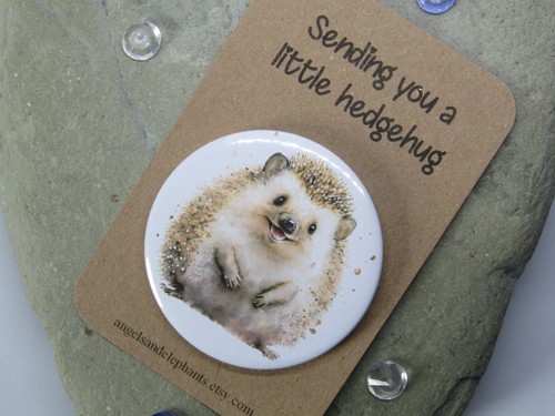 Hedgehog pocket mirror - pocket, with