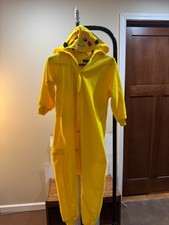 Pikachu Pokemon One-Piece Pajamas/Costume for Boys Fleece Jumpsuit Button Front