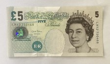 FIVE POUND NOTE - Used/Salmon