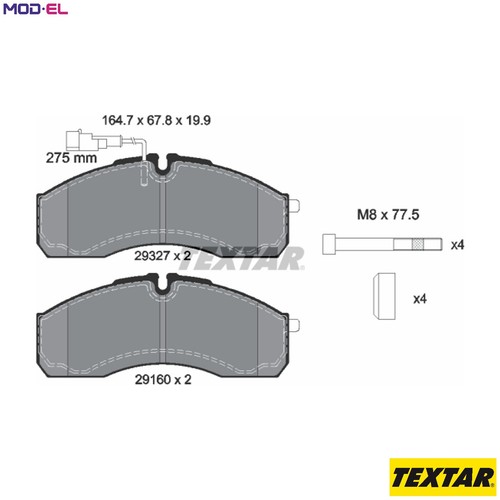Brake pad set disc - pad,