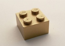 7x LEGO Metallic Gold Brick 2
