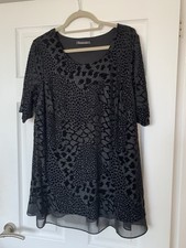 BNWOT ladies black sparkly fully lined top Bonmarche size 18