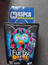Furby Boom Pink Blue  Polka Dot 2013 Hasbro Toy Interactive Pet Plush Working