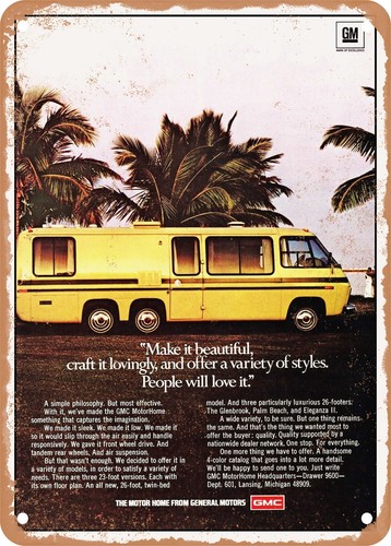 Metal sign 1976 gmc - metal,