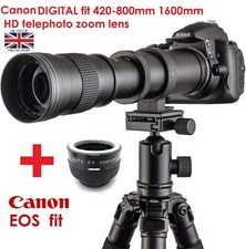 Canon EOS DSLR DIGITAL fit 420 800mm 1600mm zoom lens 1000D 2000D 3000D 4000D +