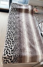 Leopard Pattern Velvet Sofa/Bed Mat Throw Single Size  86 X 200cm