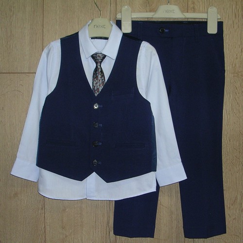 Next boys navy blue trousers - blue,