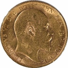 1909 Great Britain 1 Sovereign KM805 BU Uncertified #955