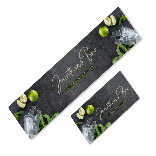 Personalised bar runner with - personalised,