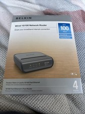 Belkin 4-Port Router Wired  Boxed  Easy Install cheap to clear