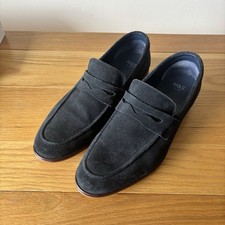 M&S Mens Navy Suede Loafers