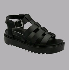 Ravel | Women's Flatform Sandals | Open-Toe | Oakley | Black Uk 7