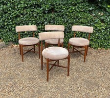 VINTAGE G PLAN MID CENTURY ROUND DINING CHAIRS X 4