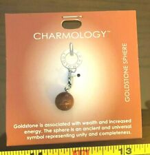 Pendant Charm Charmology Sphere Goldstone Gold Stone Birthstone Star sign New