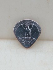 Genuine 1968 Eagle US Quarter Dollar Coin Pick Plectrum guitar