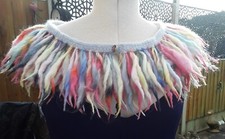 Boho Hippy Festival Multicoloured Dreadlock Scarf Wrap Shawl COLINETTE + Mohair