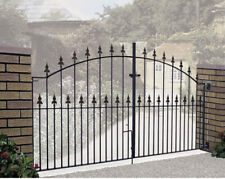 Wrought iron double driveway
