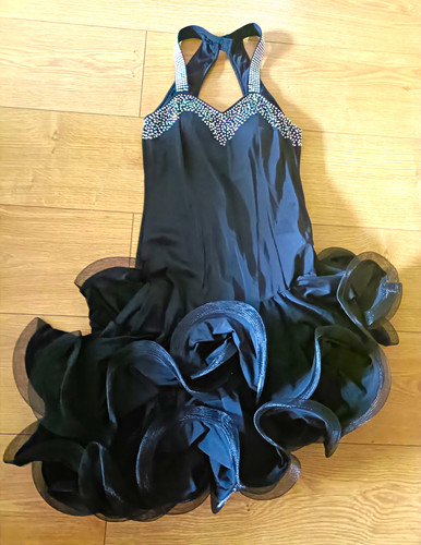 Black latin dance - black, chest