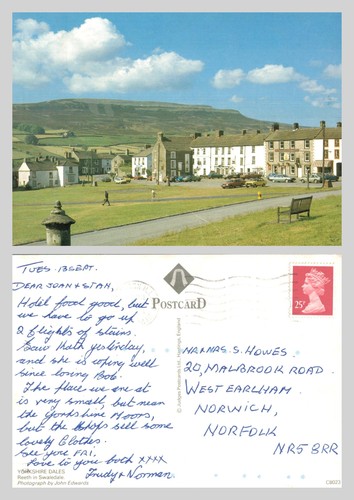 Postcard reeth in swaledale - in,