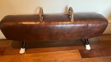 Beautiful vintage/retro leather pommel vaulting horse bench   Delivery: see text