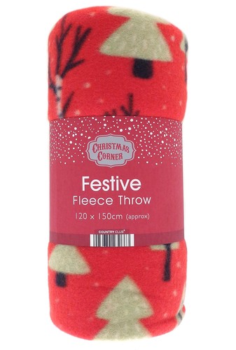 Christmas forest fleece - forest,