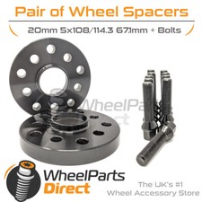 Wheel Spacers & Bolts 20mm for Maserati Ghibli [Mk3] 13-20 On Aftermarket Wheels
