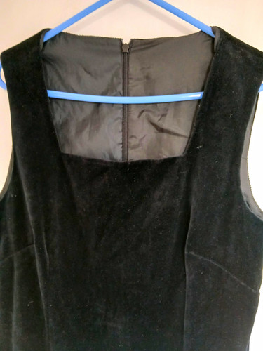 Black velvet pinafore style - velvet,