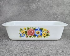 Vintage Pyrex Rectangular Loaf Dish Cottage Garden Pattern 1982 Vgc