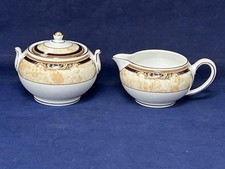 WEDGWOOD CORNUCOPIA MILK JUG & LIDDED SUGAR BOWL - EXCELLENT