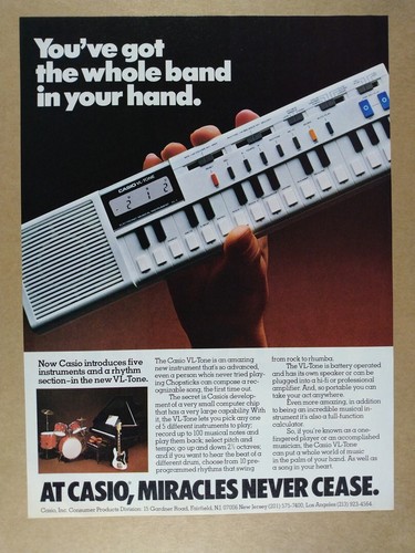 1981 casio vl - vl-1, vl-tone