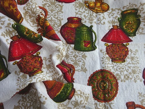 Vintage 1950s barkcloth - vintage,