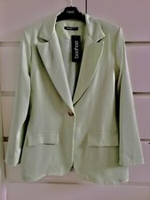 boohoo green blazer size 10
