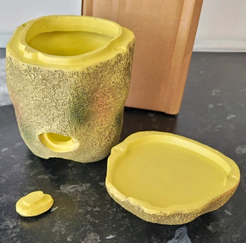 Small textured lidded jar - textured,