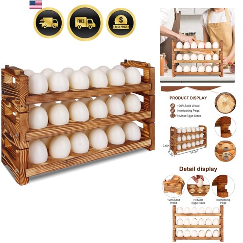 Wooden egg holder fresh - wooden,