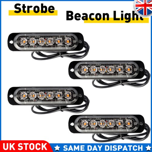 12v 24v led amber strobe - 4x,