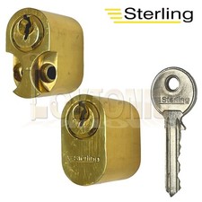 Sterling 6-Pin Scandinavian Oval lock Int - Ext Cylinder Brass Barrels + 6 Keys