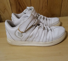 K-SWISS MEN'S SIZE 7 MID HIGH HOOK AND LOOP STRAP ATHLETIC SHOE PRE-OWNED VGC