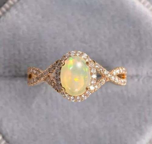 Opal engagement ring oval - ring,