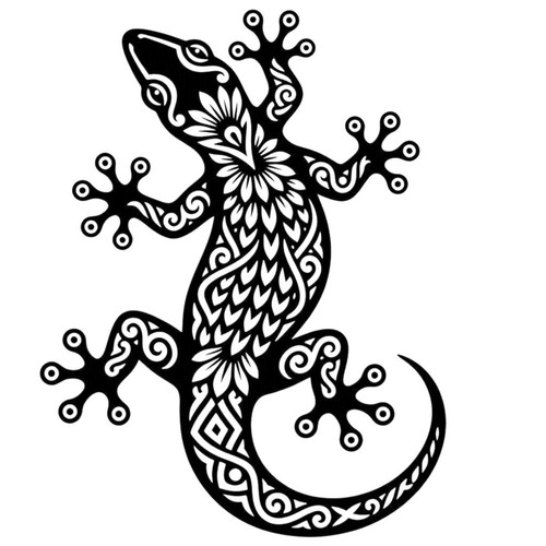 Beautiful lizard vinyl decal - beautiful,
