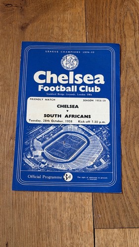 Programme 1958 chelsea - v, south