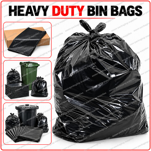 Black bin bags - black, strong